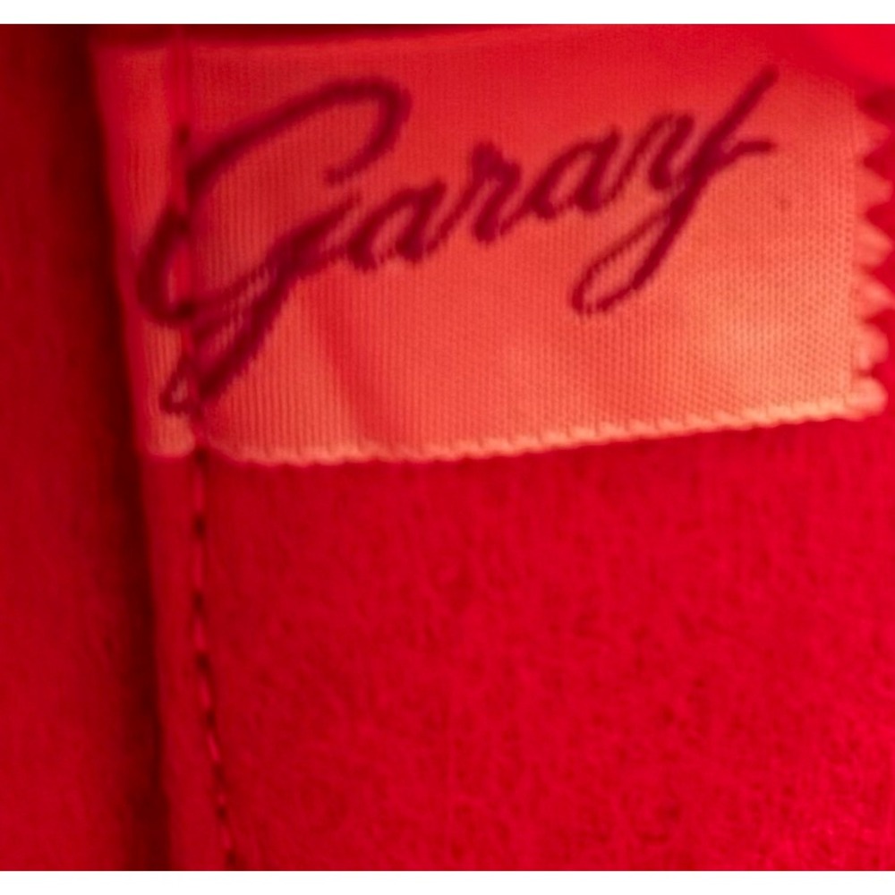Vintage Garay Black Wool Felt Sewing Novelty Tote Bag Red Lining Dress Form - Picture 4 of 6
